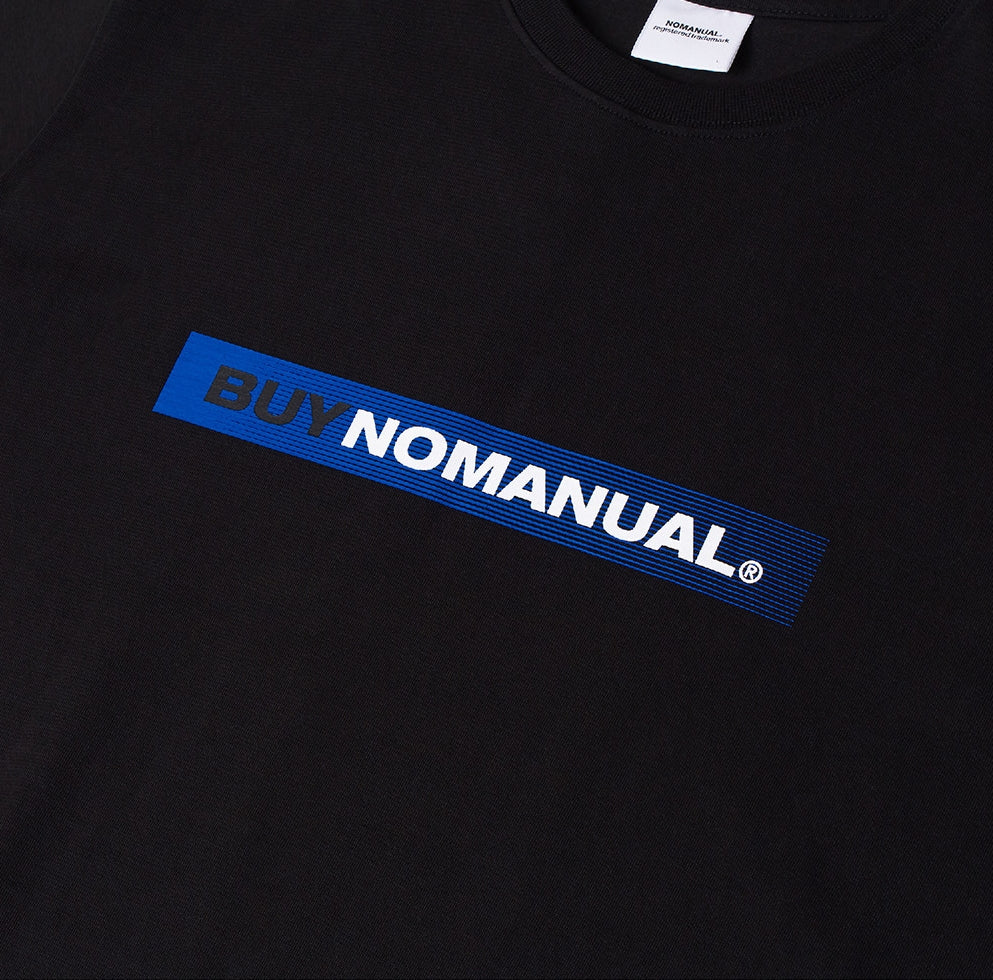 NOMANUAL(ノーマニュアル) BUY NOMANUAL T-SHIRT - BLACK