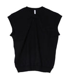 NOMANUAL(ノーマニュアル) NM SLEEVELESS SWEATSHIRT - BLACK
