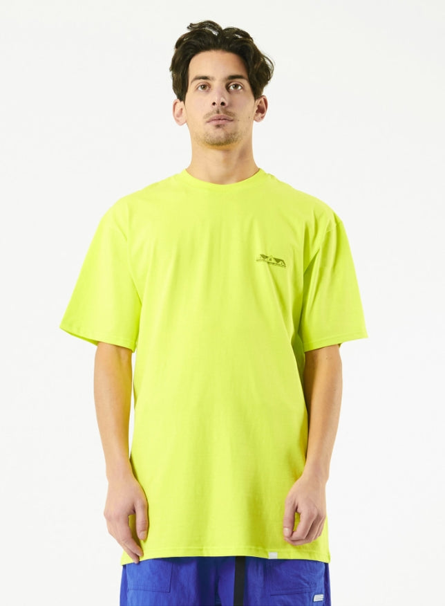 NOMANUAL(ノーマニュアル) NM CONSTRUCTION T-SHIRT - NEON GREEN