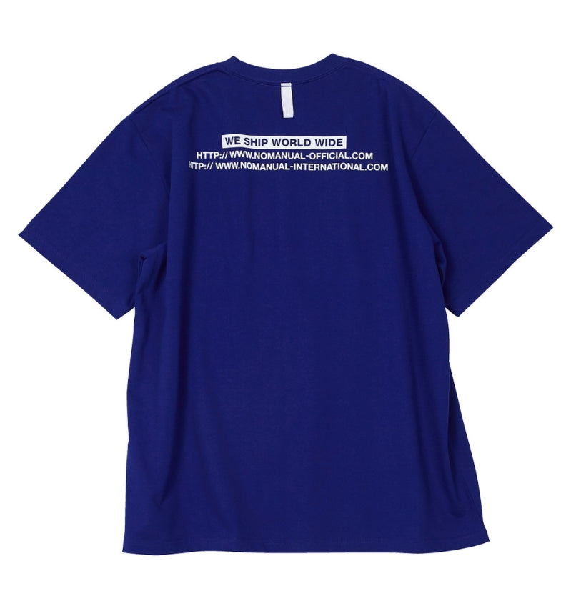 NOMANUAL(ノーマニュアル) NM INDUSTRIES T-SHIRT - BLUE