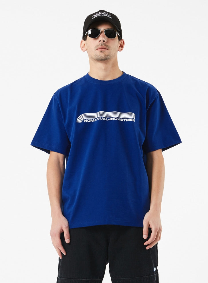 NOMANUAL(ノーマニュアル) NM INDUSTRIES T-SHIRT - BLUE