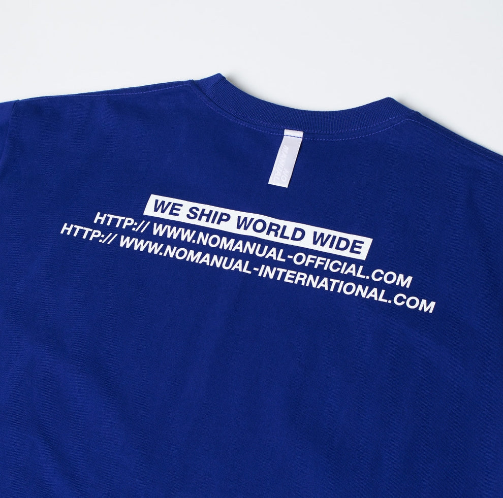 Tシャツ・カットソー NOMANUAL NM HERALDRY T-SHIRT 5FT996 NOMANUAL(ノーマニュアル) NM INDUSTRIES T-SHIRT - BLUE