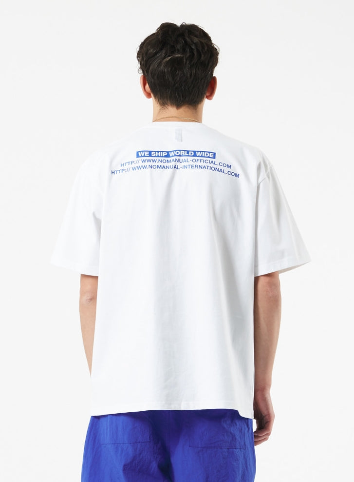 NOMANUAL(ノーマニュアル) NM INDUSTRIES T-SHIRT - WHITE