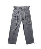 NOMANUAL(ノーマニュアル) STRIPED TUCK PANTS - GREY