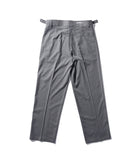 NOMANUAL(ノーマニュアル) STRIPED TUCK PANTS - GREY