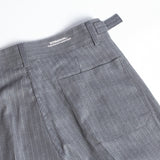 NOMANUAL(ノーマニュアル) STRIPED TUCK PANTS - GREY