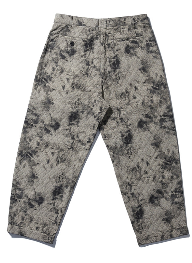 NOMANUAL(ノーマニュアル) DYED FABRIC SET-UP PANTS - DYED BLACK