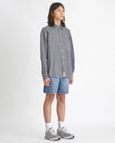 NOMANUAL(ノーマニュアル) PANELD DENIM SHORTS - BLUE