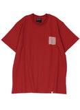 NOMANUAL(ノーマニュアル) SQUARE GRAPHIC T-SHIRT - RED