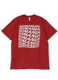 NOMANUAL(ノーマニュアル) SQUARE GRAPHIC T-SHIRT - RED