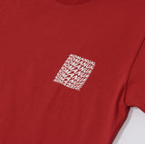 NOMANUAL(ノーマニュアル) SQUARE GRAPHIC T-SHIRT - RED