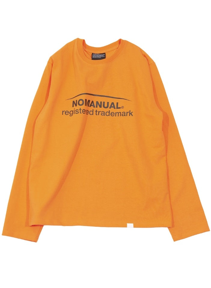 NOMANUAL(ノーマニュアル) BASKETBALL CLUB LONG SLEEVE TEE - ORANGE