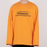 NOMANUAL(ノーマニュアル) BASKETBALL CLUB LONG SLEEVE TEE - ORANGE