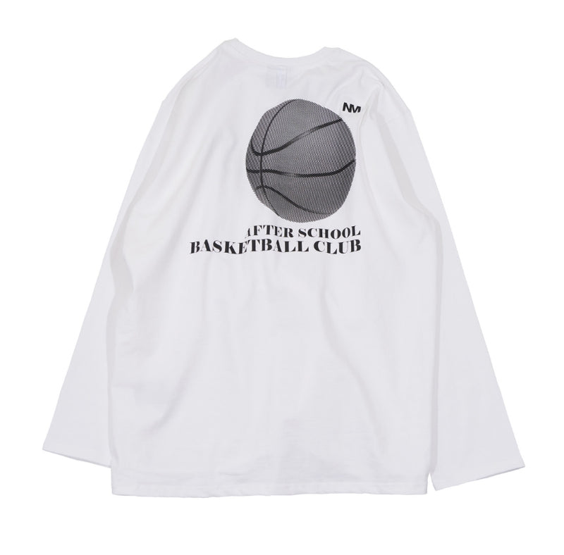 NOMANUAL(ノーマニュアル) BASKETBALL CLUB LONG SLEEVE TEE - WHITE