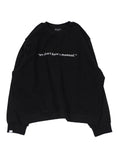 NOMANUAL(ノーマニュアル) REVERSED SLOGAN SWEAT SHIRT - BLACK