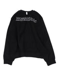 NOMANUAL(ノーマニュアル) REVERSED SLOGAN SWEAT SHIRT - BLACK