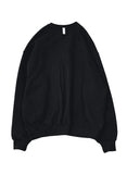 NOMANUAL(ノーマニュアル) CRACK LOGO ROUND SWEAT SHIRT - BLACK