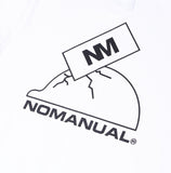 NOMANUAL(ノーマニュアル) SAFETY HELMET T-SHIRT - WHITE