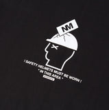 NOMANUAL(ノーマニュアル) SAFETY HELMET T-SHIRT - BLACK