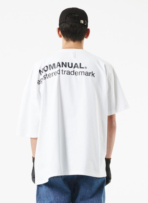 NOMANUAL(ノーマニュアル) NM UNBALANCE T-SHIRT - WHITE