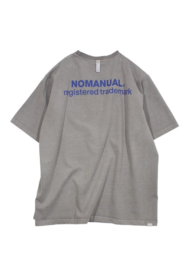 NOMANUAL(ノーマニュアル) NM PEOPLE LOGO T-SHIRT - GREY