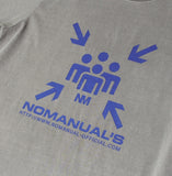 NOMANUAL(ノーマニュアル) NM PEOPLE LOGO T-SHIRT - GREY