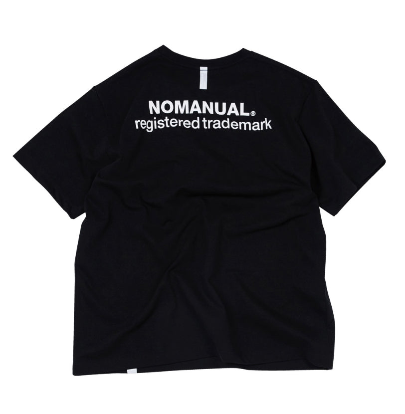 NOMANUAL(ノーマニュアル) NM PATCH LOGO T-SHIRT - BLACK