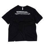 NOMANUAL(ノーマニュアル) NM PATCH LOGO T-SHIRT - BLACK