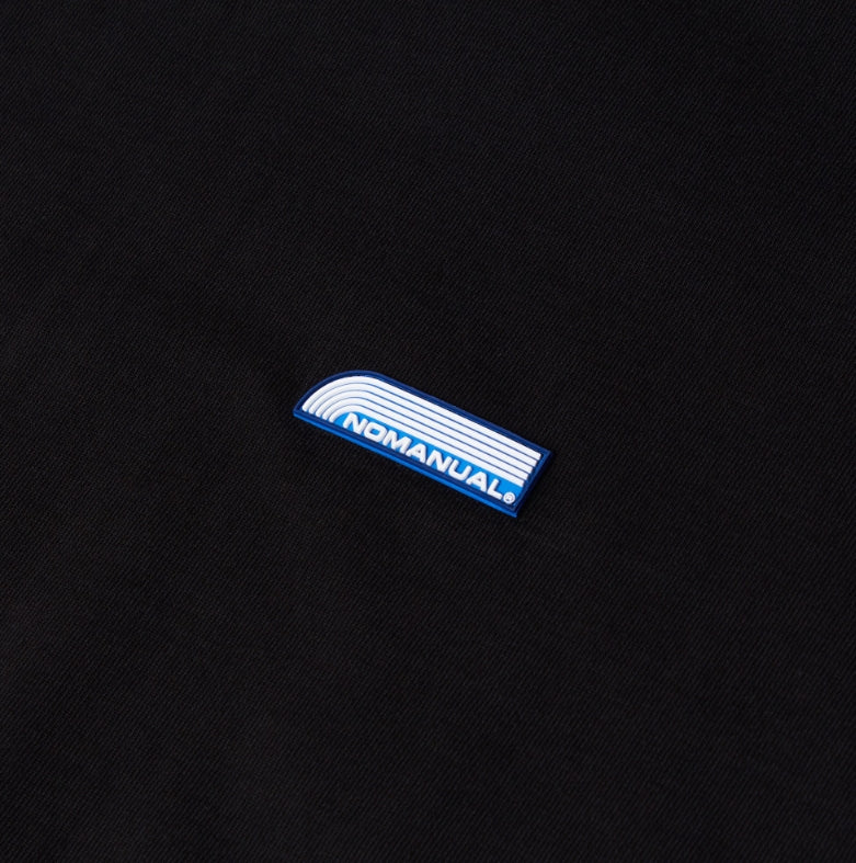 NOMANUAL(ノーマニュアル) NM PATCH LOGO T-SHIRT - BLACK