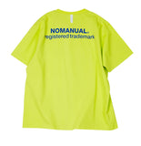NOMANUAL(ノーマニュアル) NM PATCH LOGO T-SHIRT - NEON GREEN
