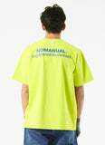 NOMANUAL(ノーマニュアル) NM PATCH LOGO T-SHIRT - NEON GREEN