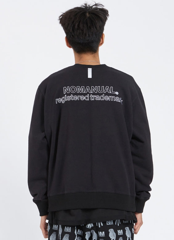 NOMANUAL(ノーマニュアル) ANGEL SWEATSHIRT - BLACK