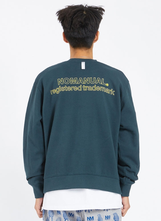 NOMANUAL(ノーマニュアル) ANGEL SWEATSHIRT - VIRIDIAN