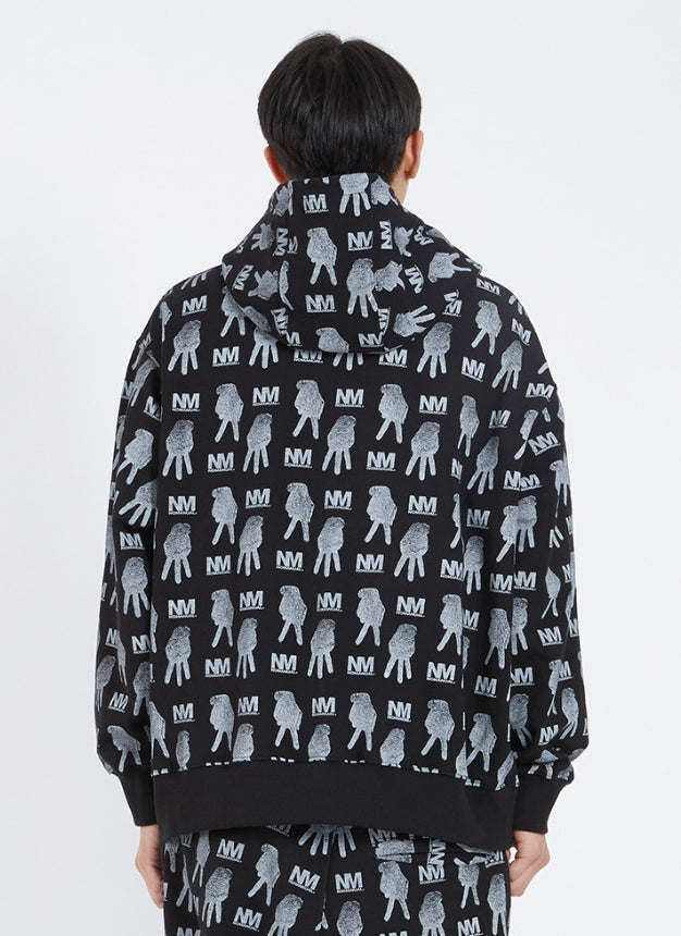 NOMANUAL(ノーマニュアル) F.S OVERSIZED HOODIE - BLACK