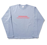 NOMANUAL(ノーマニュアル) BIG LOGO LONG SLEEVE TEE - SKY