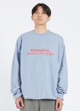 NOMANUAL(ノーマニュアル) BIG LOGO LONG SLEEVE TEE - SKY