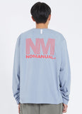 NOMANUAL(ノーマニュアル) BIG LOGO LONG SLEEVE TEE - SKY