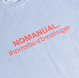 NOMANUAL(ノーマニュアル) BIG LOGO LONG SLEEVE TEE - SKY