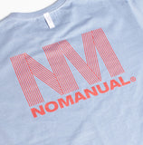 NOMANUAL(ノーマニュアル) BIG LOGO LONG SLEEVE TEE - SKY