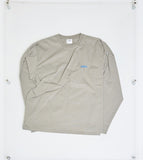 NOMANUAL(ノーマニュアル) REVERSED TM LONG SLEEVE TEE - KHAKI GREY