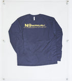 NOMANUAL(ノーマニュアル) WARNING LONG SLEEVE TEE - NAVY