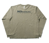 NOMANUAL(ノーマニュアル) WARNING LONG SLEEVE TEE - LIGHT KHAKI