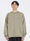 NOMANUAL(ノーマニュアル) WARNING LONG SLEEVE TEE - LIGHT KHAKI