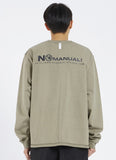 NOMANUAL(ノーマニュアル) WARNING LONG SLEEVE TEE - LIGHT KHAKI