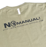 NOMANUAL(ノーマニュアル) WARNING LONG SLEEVE TEE - LIGHT KHAKI