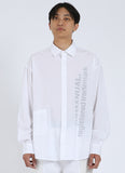 NOMANUAL(ノーマニュアル) HIDDEN LOGO SHIRT - WHITE