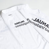 NOMANUAL(ノーマニュアル) HIDDEN LOGO SHIRT - WHITE