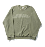 NOMANUAL(ノーマニュアル) P.DYED SWEATSHIRT - KHAKI