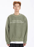 NOMANUAL(ノーマニュアル) P.DYED SWEATSHIRT - KHAKI