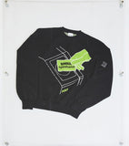 NOMANUAL(ノーマニュアル) CARD JACQUARD COTTON KNIT - BLACK